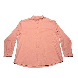 Velero Men’s Button Down Dress Shirt Long Sleeve Coral Pink Size 2XL